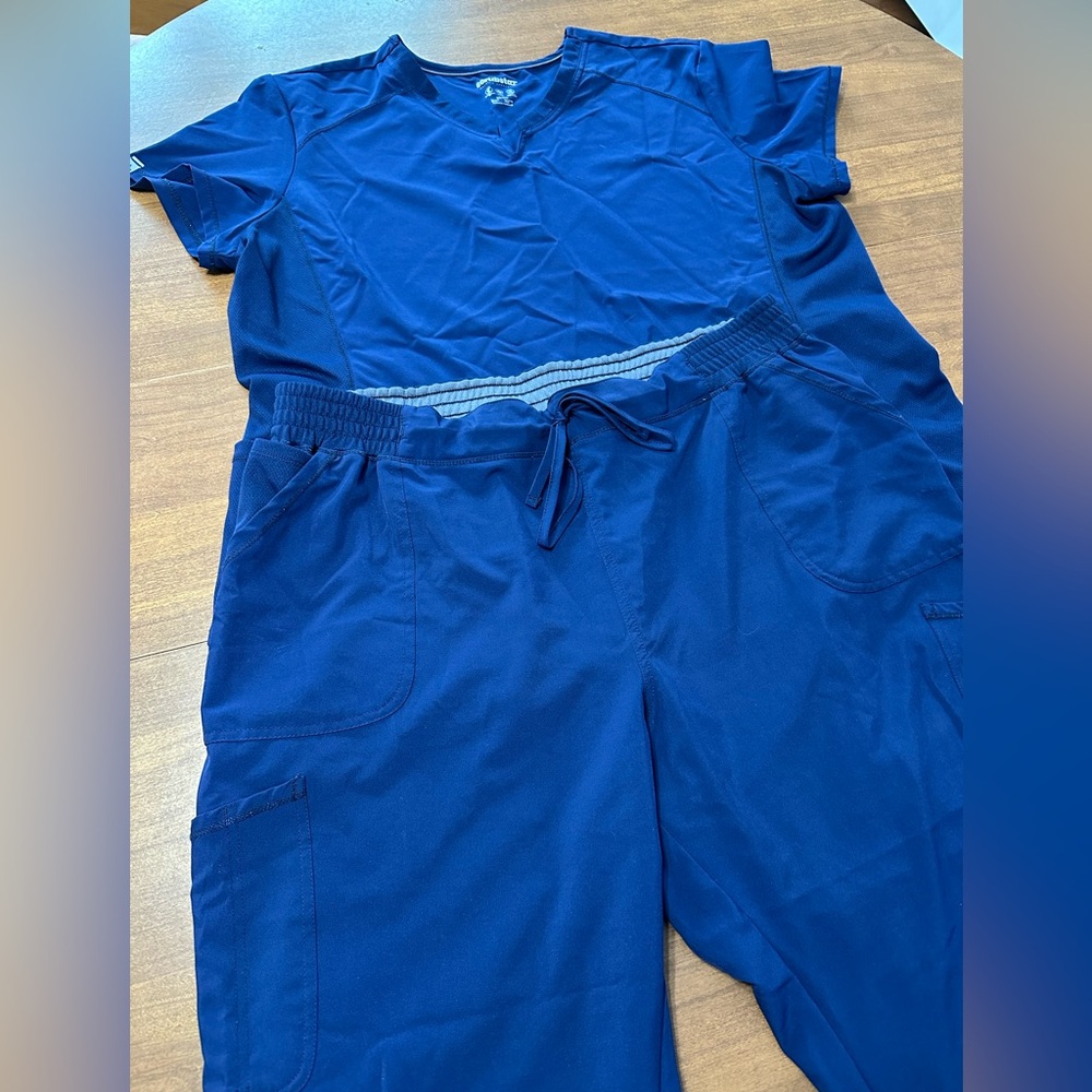 Scrubstar Royal Blue Scrub Top and Drawstring Pants